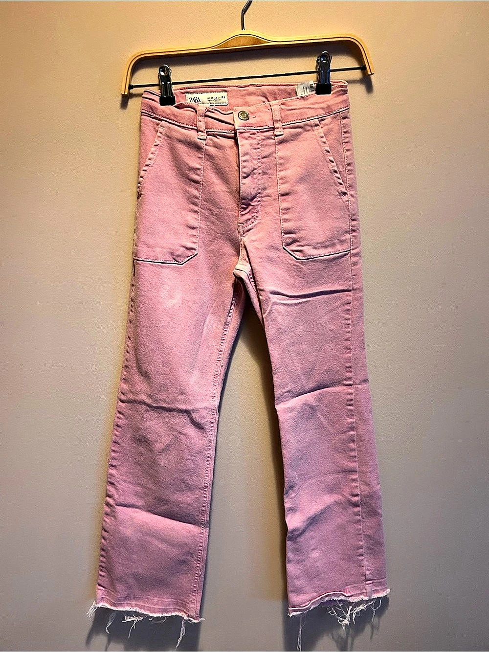 Zara Girls Straight Leg Jeans Pink